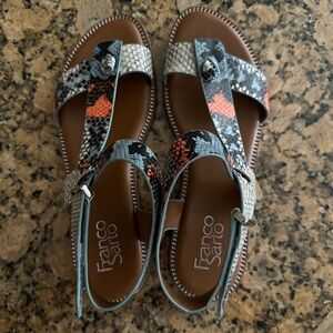Franco Sarto snake embossed sandal size 7